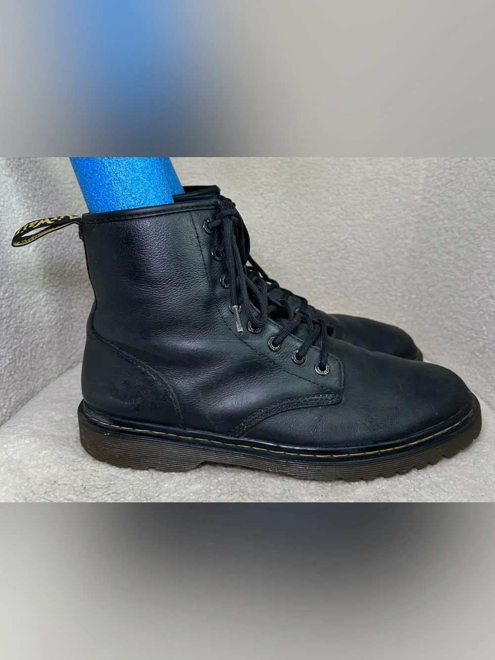 Dr. Martens Awley Men’s Black Leather Lace Up Classic Combat Boots Biker Punk 12